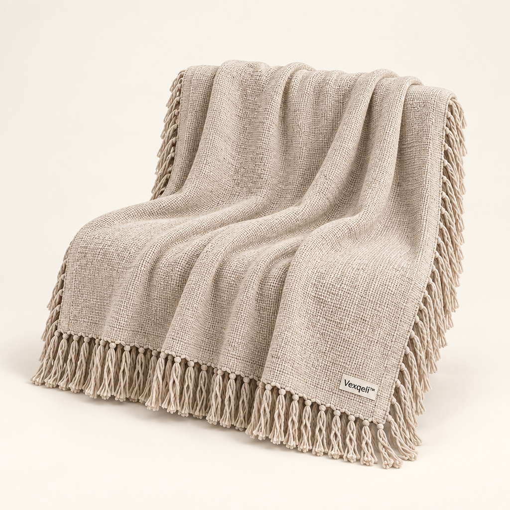 Vexqeli™ Fringe Decorative Sofa Throw product image 01