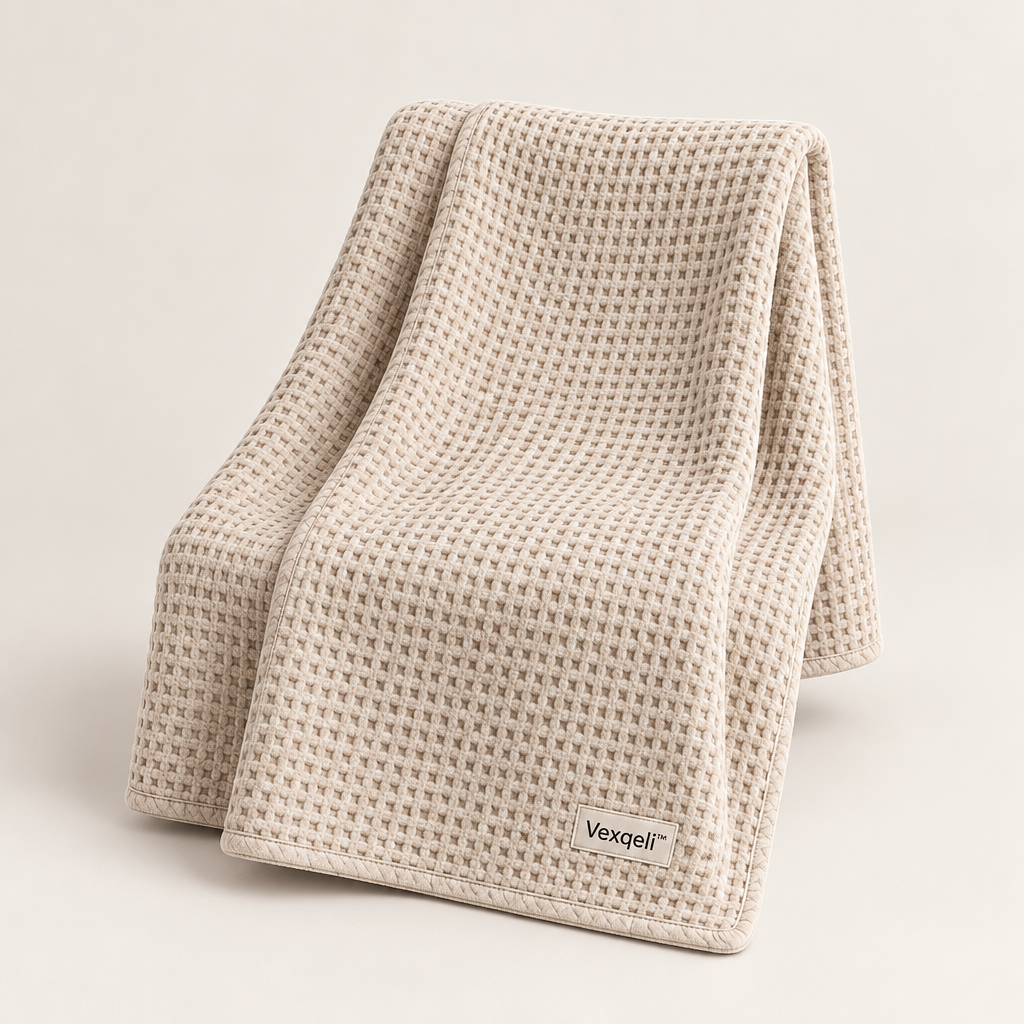 Vexqeli™ Waffle Texture Bed Cover Blanket product image 01