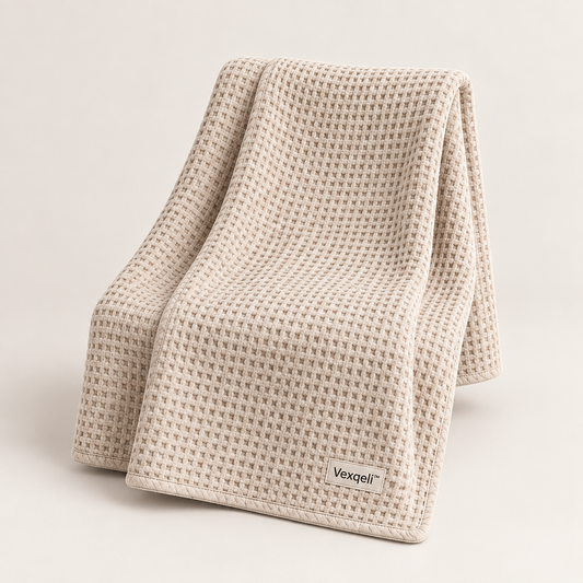Vexqeli™ Waffle Texture Bed Cover Blanket product image 01