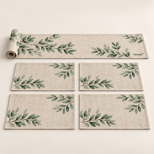 Vexqeli™ Cotton-Linen Table Runner and Placemat Set product image 01