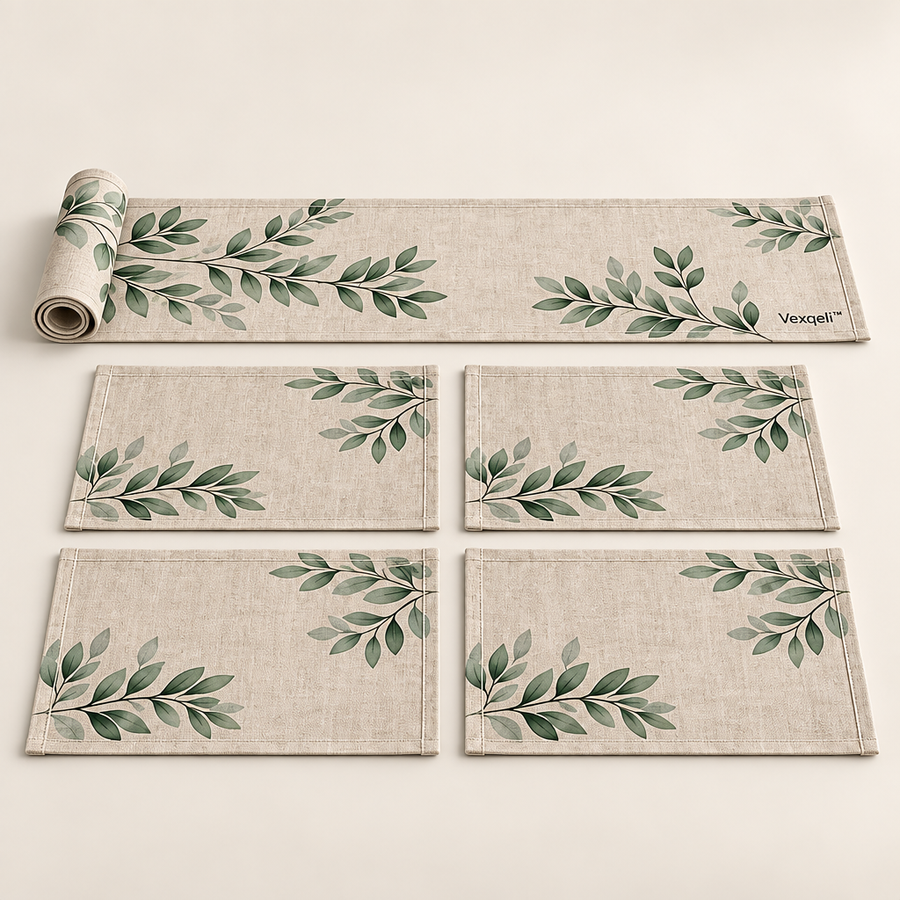 Vexqeli™ Cotton-Linen Table Runner and Placemat Set product image 01
